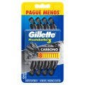 APARELHO DE BARBEAR GILLETTE PRESTOBARBA3 CARBONO COM CARVÃO, 8 UNIDADES