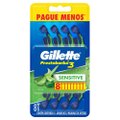 APARELHO DE BARBEAR GILLETTE PRESTOBARBA3 SENSITIVE COM ALOE, 8 UNIDADES
