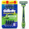 APARELHO BARBEAR GILLETTE PRESTOBARBA 3 SENSITIVE LEVE 8 PAGUE 6