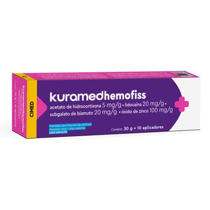 POMADA KURAMED HEMOFISS 30G COM 10 APLICADORES