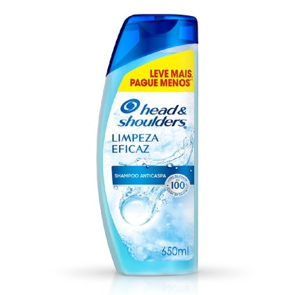 SHAMPOO ANTICASPA HEAD & SHOULDERS LIMPEZA EFICAZ 650ML