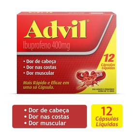 Advil Ibuprofeno 400mg 12 Cápsulas Líquidas