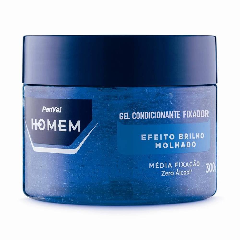 Gel Condicionante Fixador Efeito Brilho Molhado Panvel Homem 300g