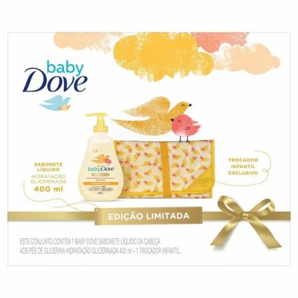 KIT BABY DOVE SABONETE LÍQUIDO HIDRATAÇÃO GLICERINADA 400ML + TROCADOR INFANTIL