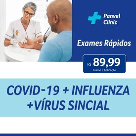 EXAME RÁPIDO COVID-19 + INFLUENZA (GRIPE) + VÍRUS SINCICIAL RESPIRATÓRIO ECODIAGNOSTICA