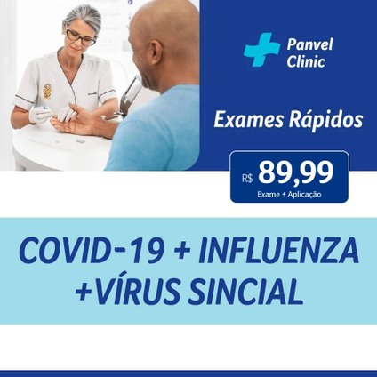 EXAME RÁPIDO COVID-19 + INFLUENZA (GRIPE) + VÍRUS SINCICIAL RESPIRATÓRIO ECODIAGNOSTICA