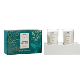 KIT PRESENTE 2 VELAS EM VIDRO PANVEL 60G CADA