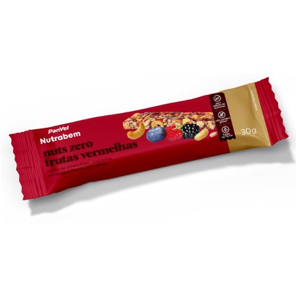 BARRA DE NUTS FRUTAS VERMELHAS ZERO PANVEL NUTRABEM 30G
