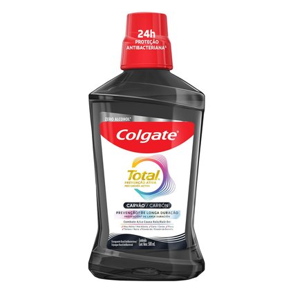 ENXAGUANTE BUCAL COLGATE TOTAL 12 CARVÃO ATIVADO 500ML