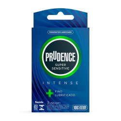 Preservativo Prudence Super Sensitive Intense Com 3 Unidades