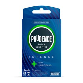 PRESERVATIVO PRUDENCE SUPER SENSITIVE INTENSE COM 3 UNIDADES