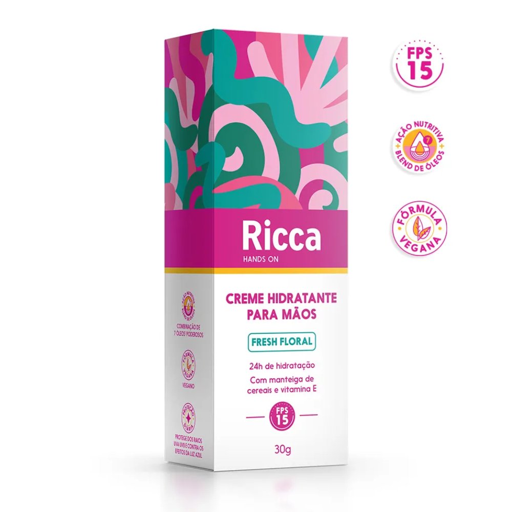 Creme Hidratante Para Mãos Ricca Fps15 Fresh Floral 30g - PanVel