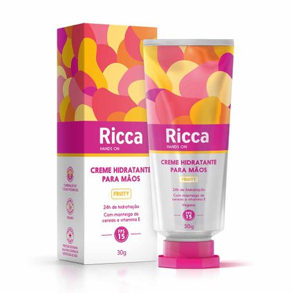 CREME HIDRATANTE PARA MÃOS RICCA FPS15 FRUITY 30G