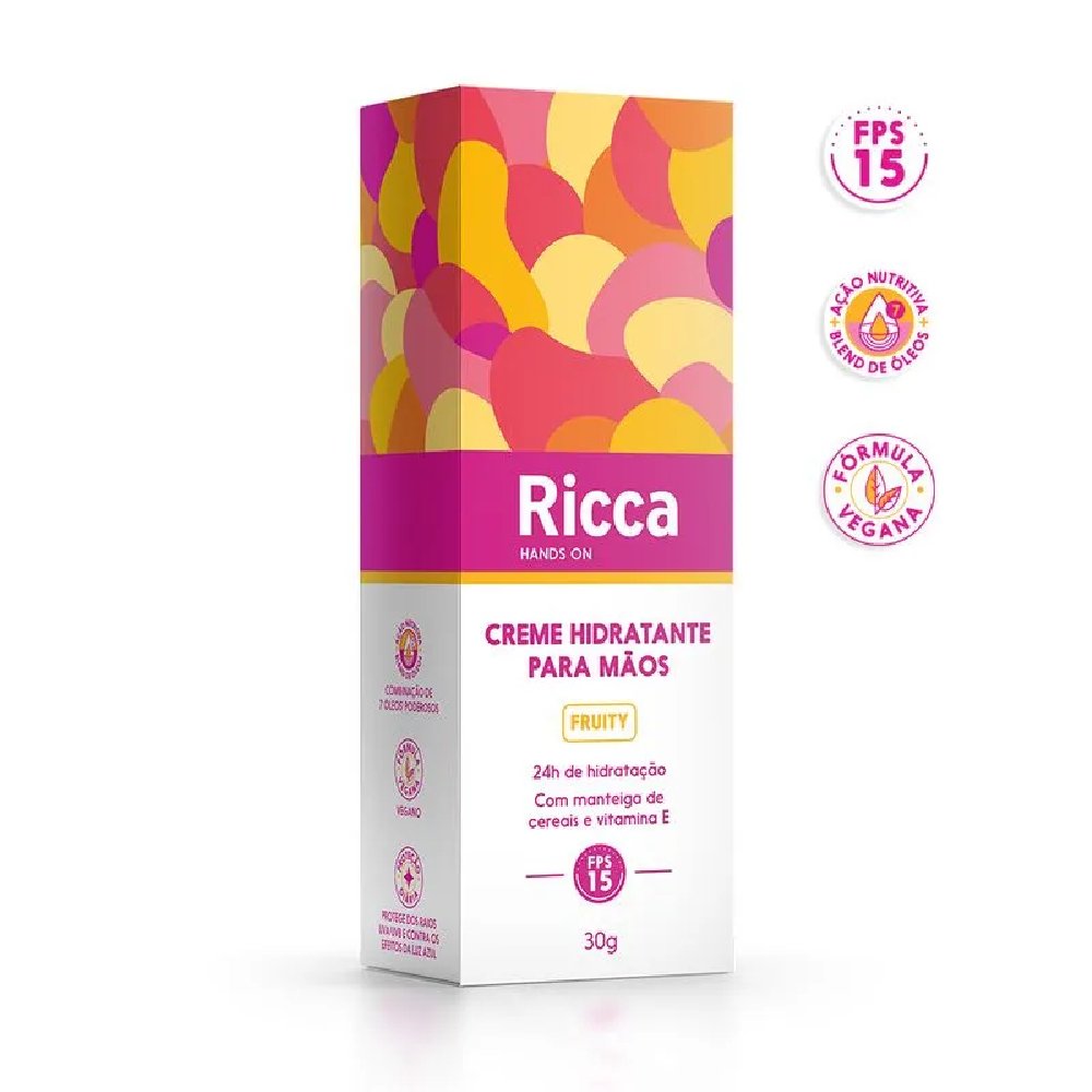 Creme Hidratante Para Mãos Ricca Fps15 Fruity 30g - PanVel Farmácias