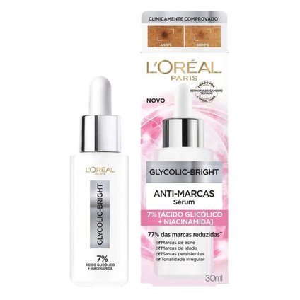 SÉRUM FACIAL ANTIMARCAS LORÉAL PARIS GLYCOLIC-BRIGHT 30ML