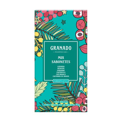 KIT SABONETE EM BARRA GRANADO TERRAPEUTICS GLICERINA 6 UNIDADES 90G CADA
