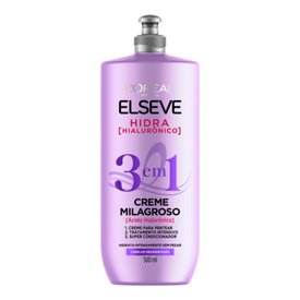 CREME MILAGROSO 3 EM 1 ELSEVE HIDRA HIALURÔNICO 500ML