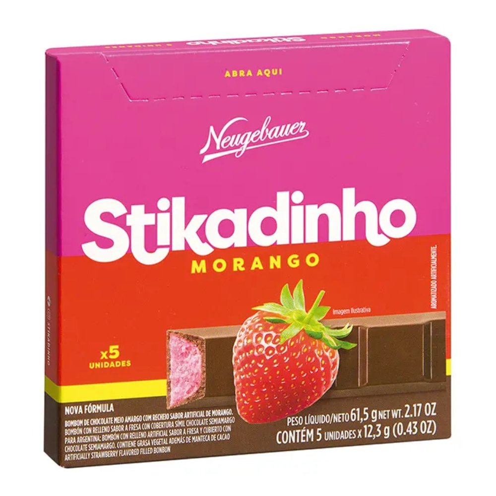 Chocolate Neugebauer Stikadinho Morango 61,5g