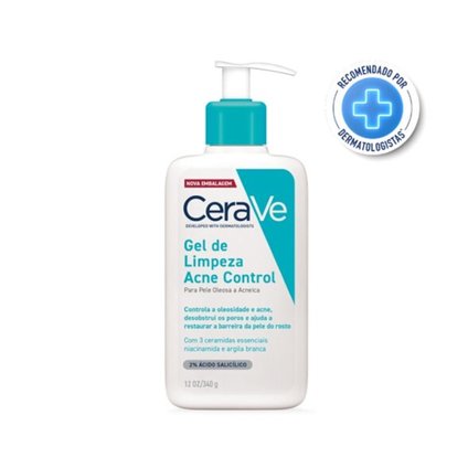 GEL DE LIMPEZA CERAVE ACNE CONTROL PELE OLEOSA A ACNEICA 340G