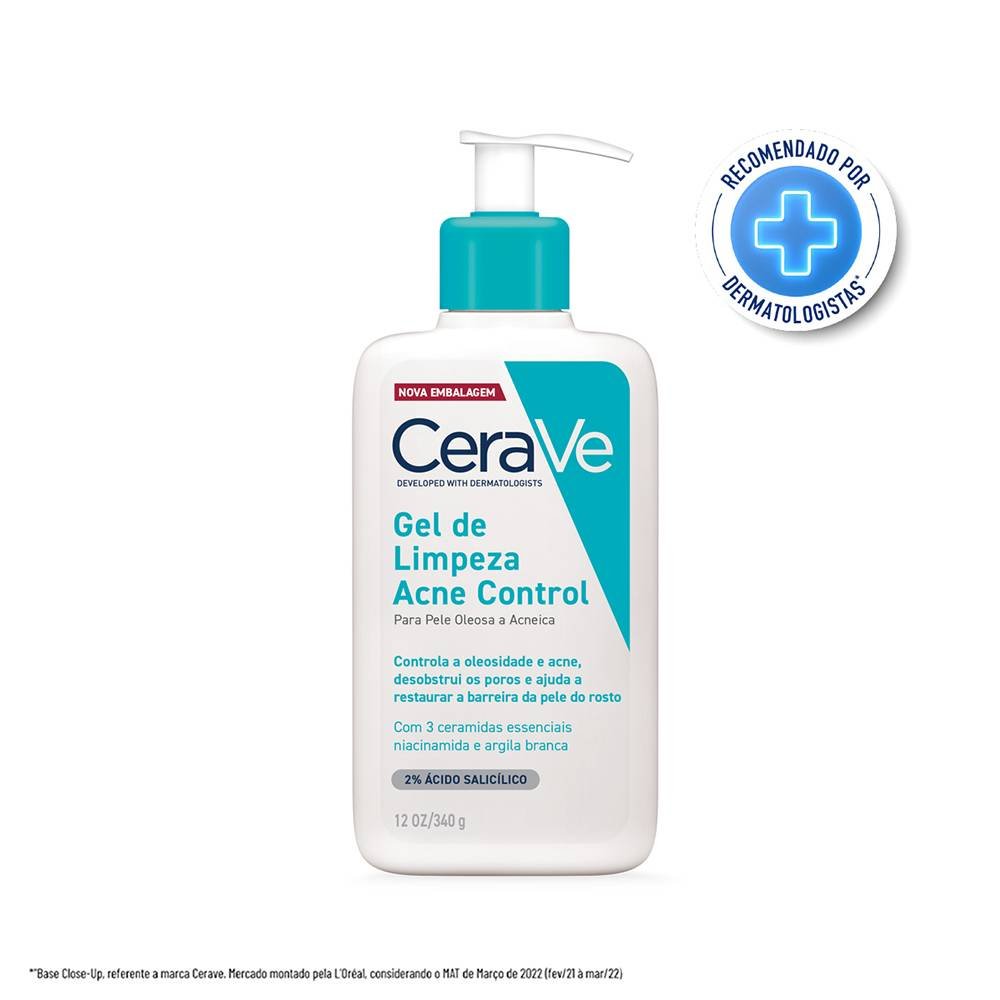 Gel De Limpeza Cerave Acne Control Pele Oleosa A Acneica 340g