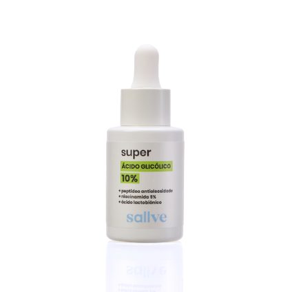 SÉRUM FACIAL ANTIACNE SUPER ÁCIDO GLICÓLICO 10% SALLVE 30ML
