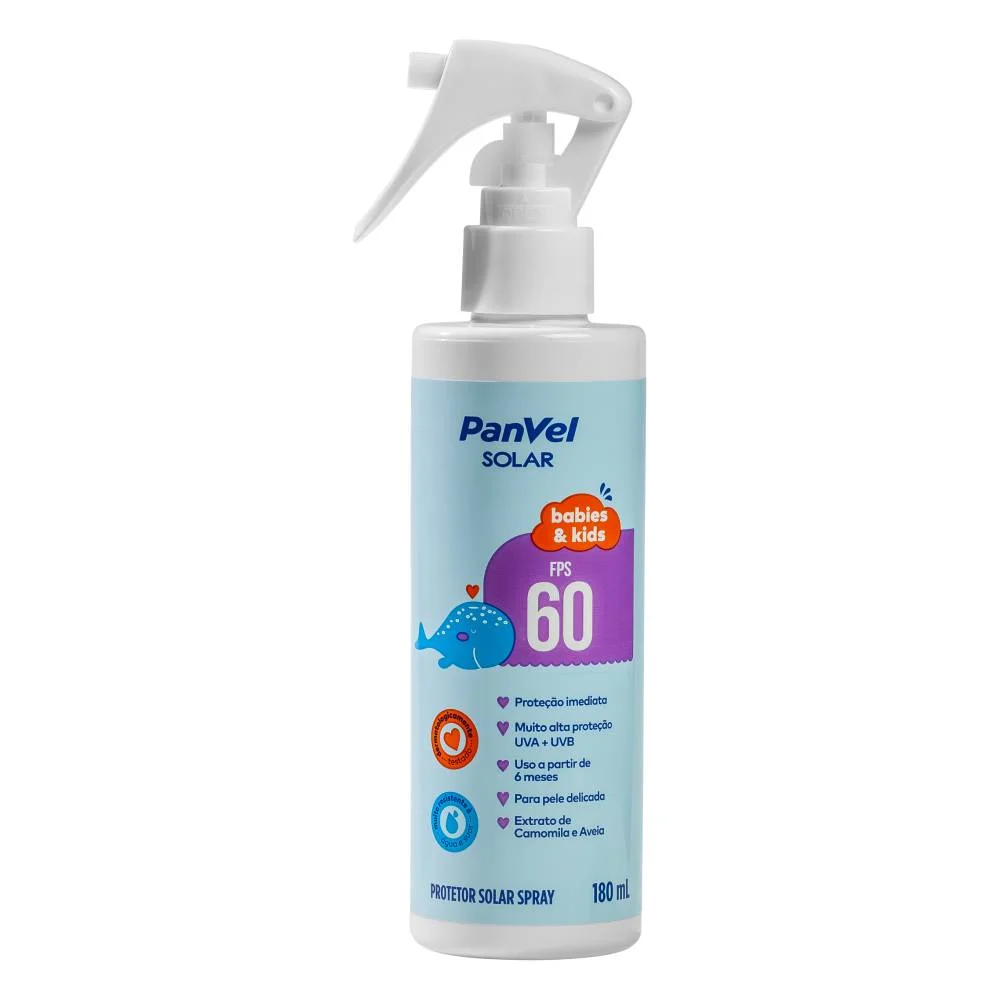 Protetor Solar Spray Infantil Panvel Babies E Kids Fps60 180ml