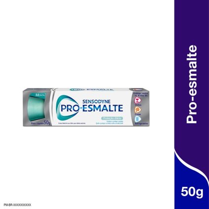 CREME DENTAL SENSODYNE PRÓ ESMALTE PARA DENTES SENSÍVEIS ESSÊNCIA DE MENTA 50G