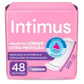 PROTETOR DIÁRIO INTIMUS LONGO EXTRA PROTEÇÃO SEM ABAS 48 UNIDADES