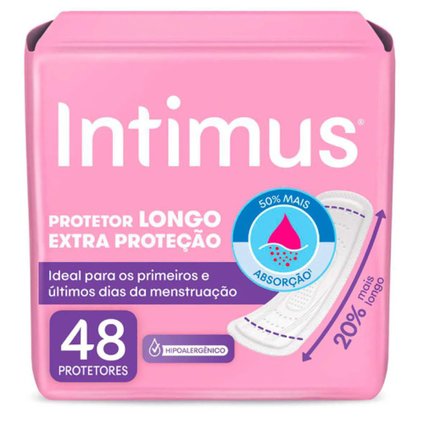 PROTETOR DIÁRIO INTIMUS LONGO EXTRA PROTEÇÃO SEM ABAS 48 UNIDADES