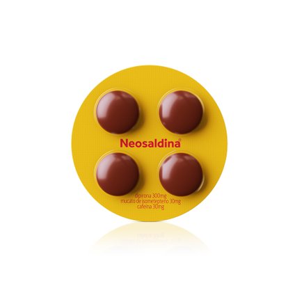 ANALGÉSICO NEOSALDINA DIPIRONA BLISTER 4 DRÁGEAS