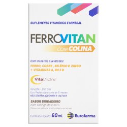 Suplemento Vitamínico E Mineral Ferrovitan Brigadeiro 60ml