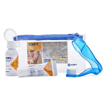 KIT VIAGEM KIN WHITENNING ESCOVA DENTAL + CREME DENTAL