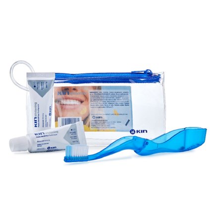 KIT VIAGEM KIN WHITENNING ESCOVA DENTAL + CREME DENTAL