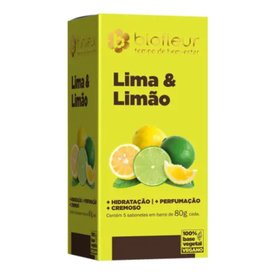 KIT SABONETE EM BARRA BIOFLEUR LIMA LIMÃO 5 UNIDADES COM 80G CADA
