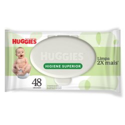 Lenços Umedecidos Huggies Higiene Superior Limpam 2x Mais 48 Unidades