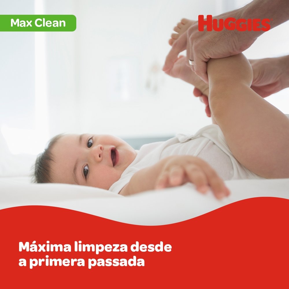 LENÇOS UMEDECIDOS HUGGIES MAX CLEAN COM 48 UNIDADES