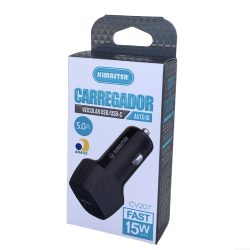 Carregador Veicular Kimaster Usb/usb-c