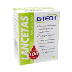 Lanceta Para Lancetador G-tech 28g Com 100 Unidades