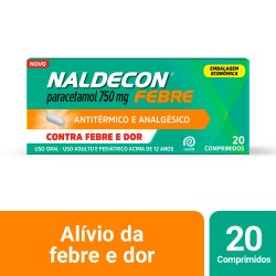 Naldecon Febre Paracetamol 750mg 20 Comprimidos