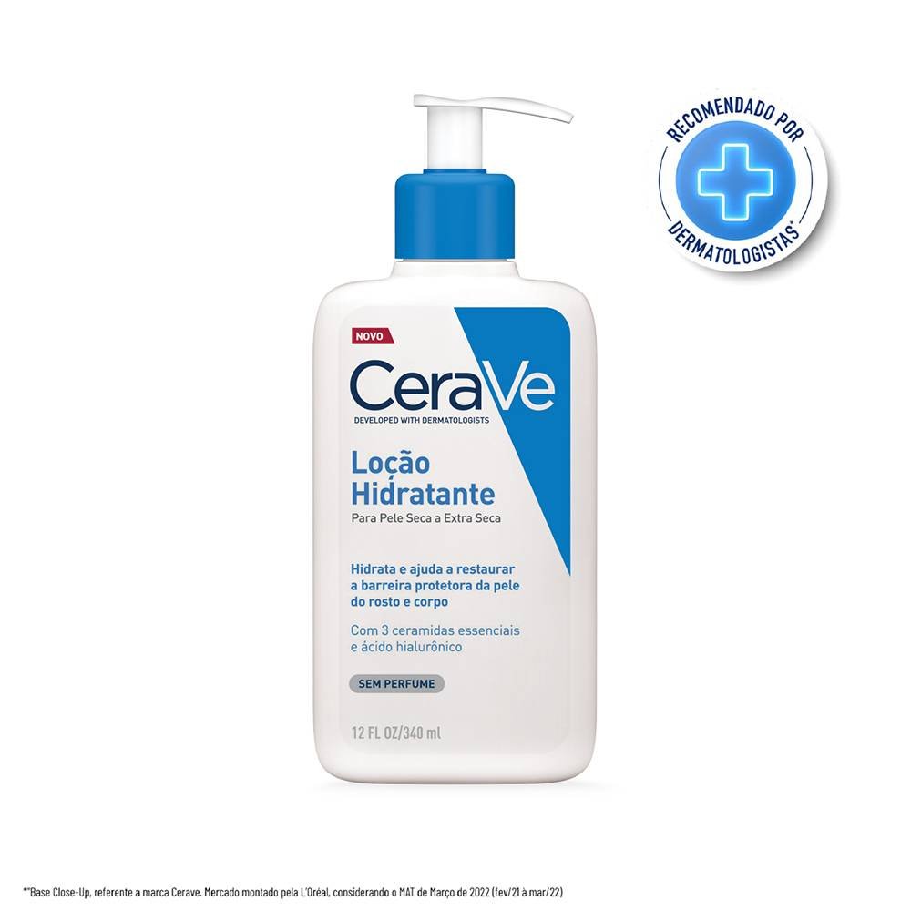 Creme Hidratante Corporal Cerave Ácido Hialurônico Ceramidas Para Pele Seca 340ml