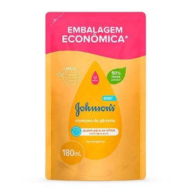 SHAMPOO DE GLICERINA E VITAMINA B5 JOHNSON'S BABY GLICERINADO 180ML - REFIL