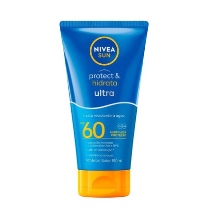 PROTETOR SOLAR FACIAL NIVEA SUN PROTECT E HIDRATA ULTRA FPS60 150ML