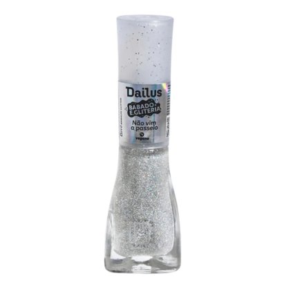 ESMALTE DAILUS BABADO E GLITERIA NÃO VIM A PASSEIO 8ML