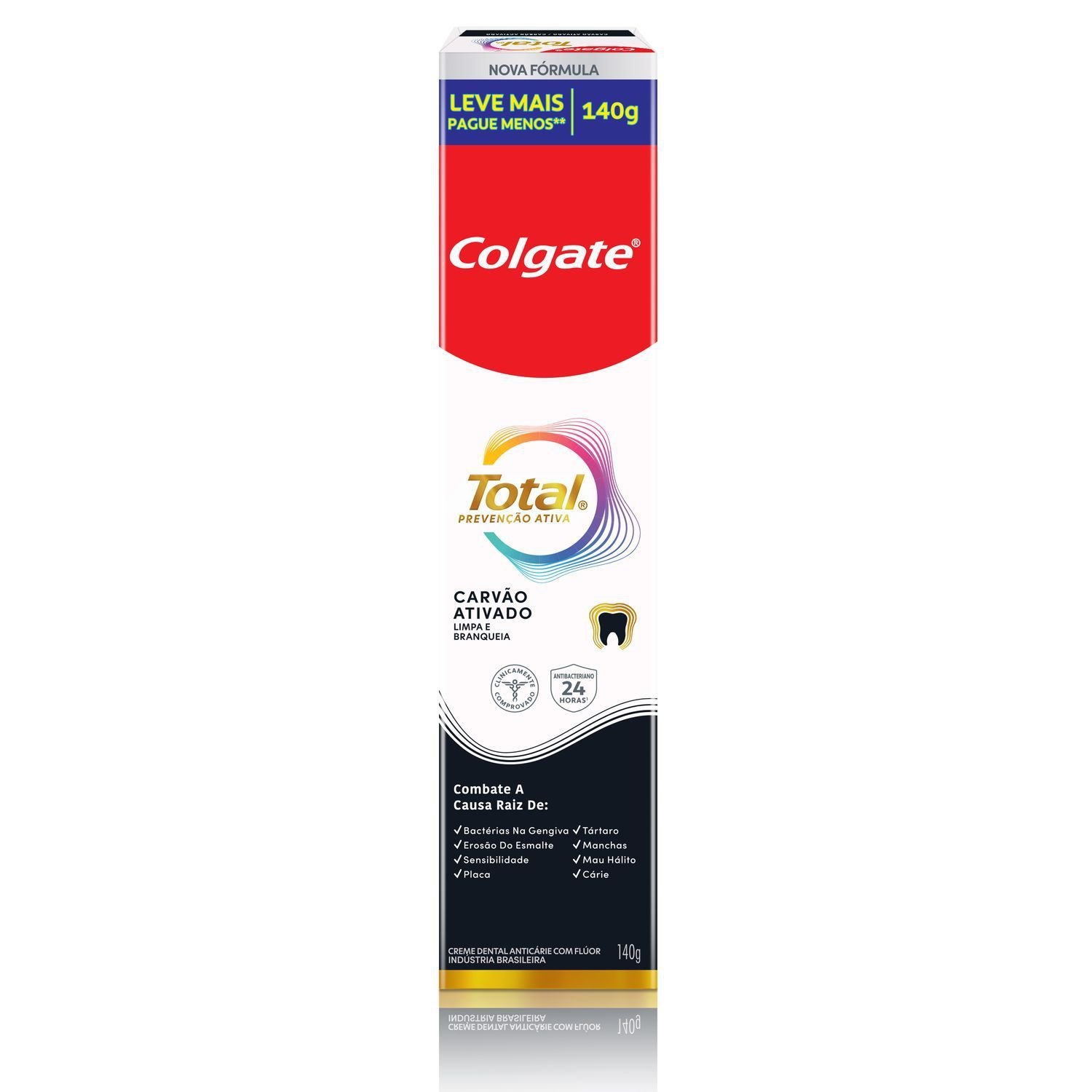 Creme Dental Colgate Total 12 Carvão Ativado 140g