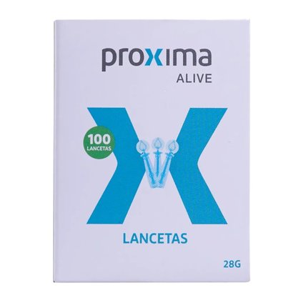 LANCETA DE SEGURANÇA PROXIMA ALIVE X COM 100 UNIDADES