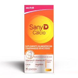Vitamina D 2.000ui + Cálcio 300mg Sany D 30 Comprimidos