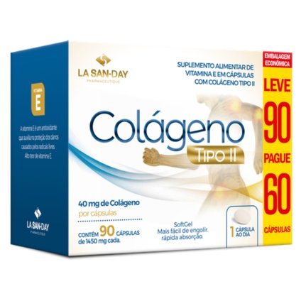 COLAGENO TIPO II LA SAN-DAY LEVE 90 PAGUE 60 CAPSULAS SOFTGEL