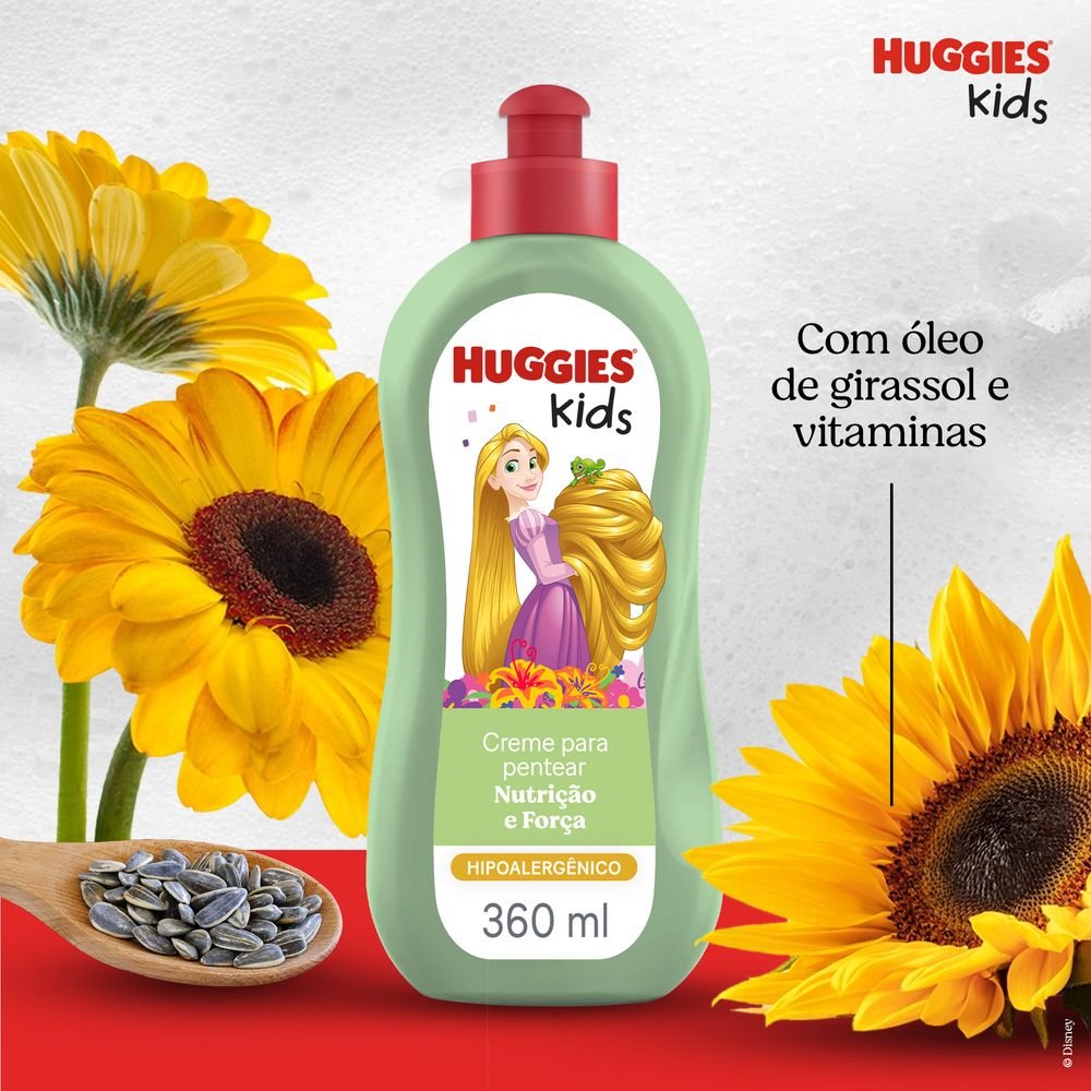 Creme Para Pentear Infantiil Huggies Kids Nutrição E Força 360ml