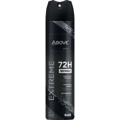 DESODORANTE AEROSSOL ABOVE EXTREME BLACK INVISIBLE 72H 200ML