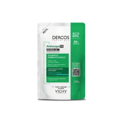 SHAMPOO VICHY DERCOS ANTICASPA DS REFIL CABELOS NORMAIS A OLEOSOS 200ML